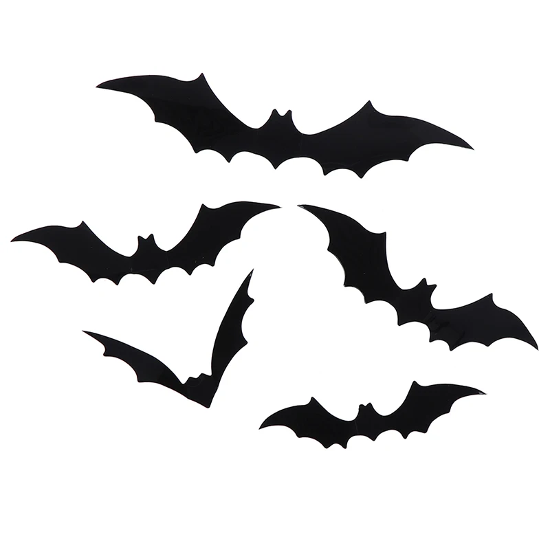 

12Pcs/set 3D Black PVC Bat DIY Decor Wall Sticker Halloween Party Bar Decals Home Deco Newest