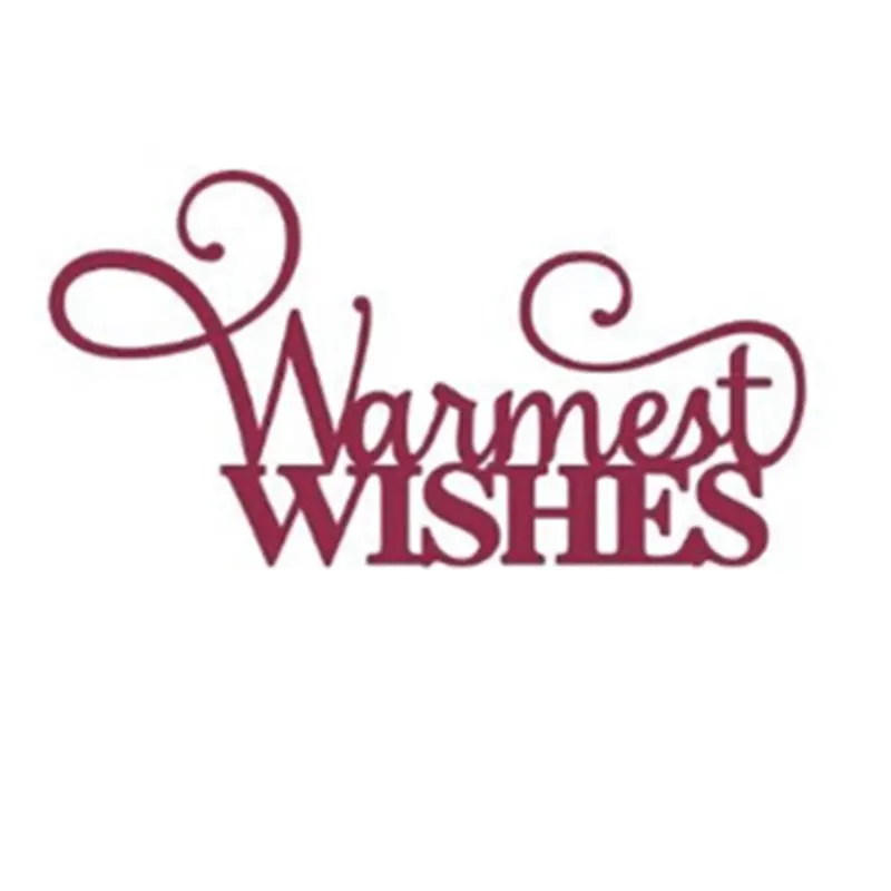 

3.3X6cm Warmest wishes Christmas Dies Metal Cutting Dies new 2018 scrapbooking dies metal Die Cuts background for gift