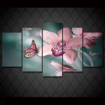 

Hd Printed Butterfly Orchid Painting Canvas Print Room Decor Print Poster Picture Canvas Free Shipping/90922