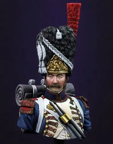 

Unpainted Kit 1/20 French Drummer Mini Bust Resin Figure miniature garage kit