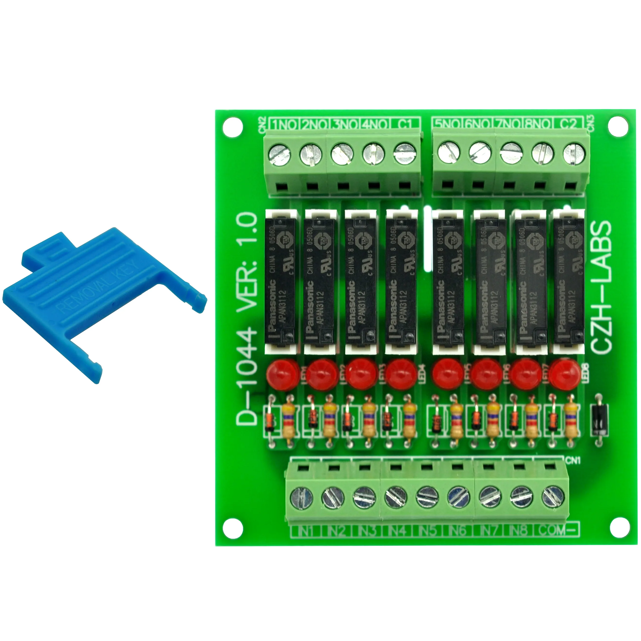 

Тонкий Панель крепление DC12V источника/PNP 8 SPST-NO 5A Мощность триггерный релейный модуль, APAN3112