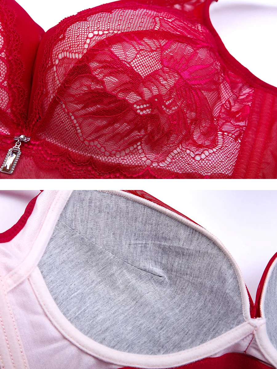 Женский кружевной бюстгальтер с чашками пуш ап без косточек|lingerie brassiere|wire freebra size |