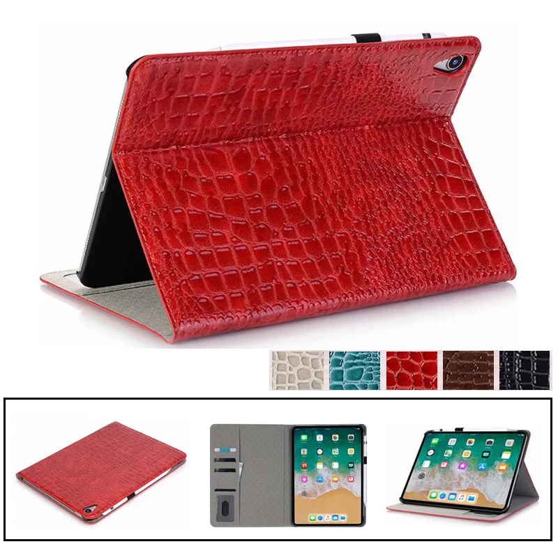Case for iPad Pro 11 2018 Luxury PU Leather Smart Cover Folio Case Auto Wake Cover Case for New