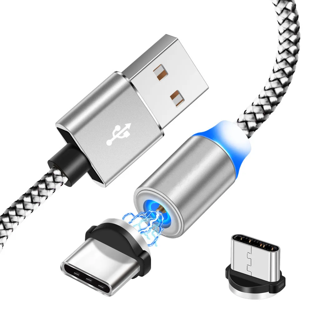 Быстрое зарядное устройство QC 3 0 USB и 1 м Магнитный кабель типа C для Samsung galaxy S8 A8 A9