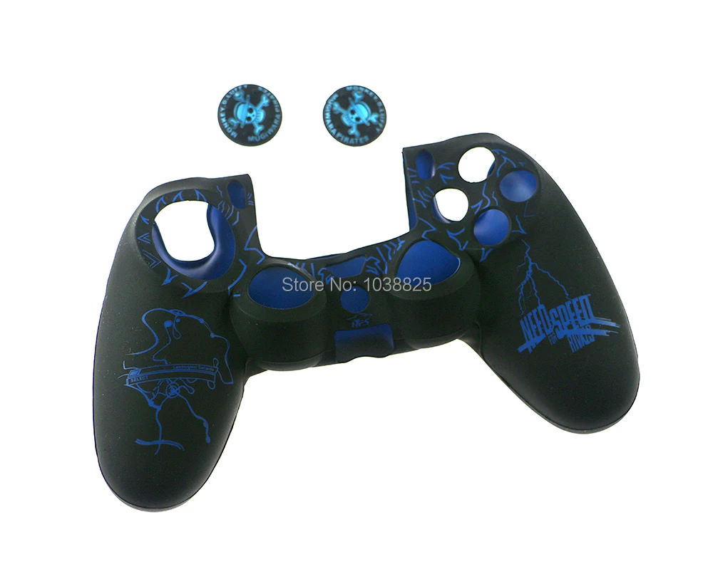 20pcs-lot-new-design-need-for-speed-silicone-case-with-joystick-grips-for-playstation-4-ps4-controllers