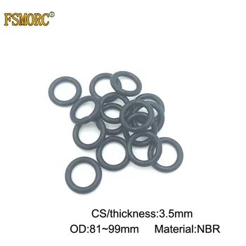 

50pcs OD 81 82 83 84 85 86 87 88 89 90 91 92 93 94 95 96 97 98 99mm*3.5mm Thickness CS NBR o ring seal Rubber Gasket Mechanical