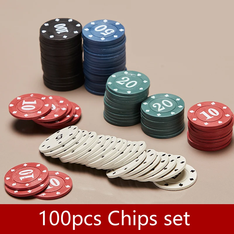 Texas Hold'em покерные фишки набор портативный азартные настольные игры ужин вечерние игры