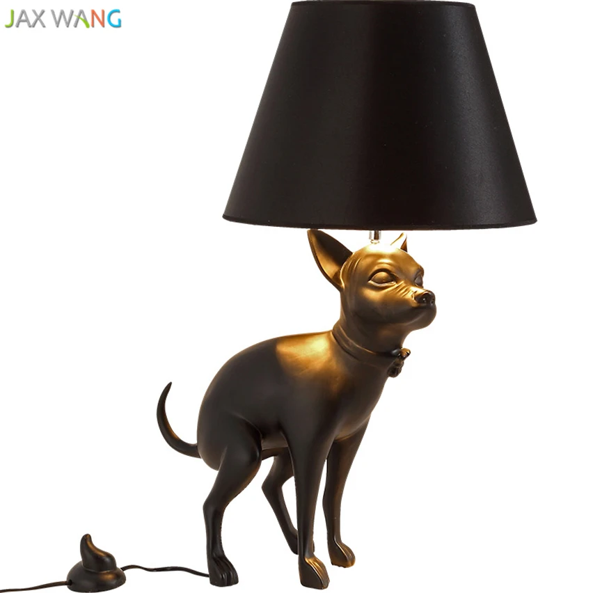 Современная настольная лампа в скандинавском стиле с изображением щенка, Светодиодный настольный светильник с изображением собаки для гостиной, спальни, прикроватной тумбочки, лампа в виде животного для домашнего освещения