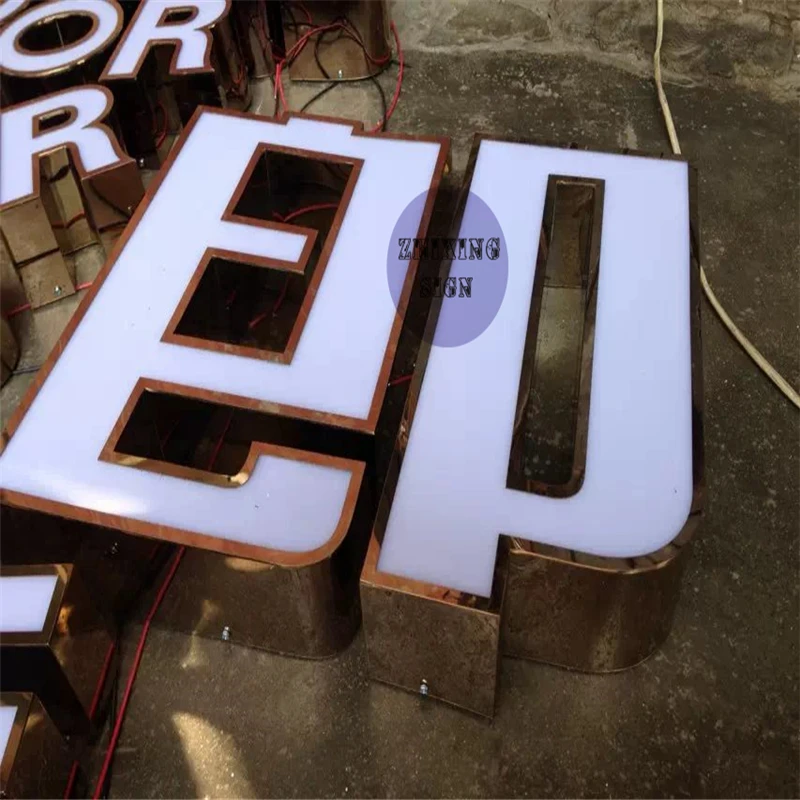 Заводская игрушка уличные акриловые светодиодные буквы золотого цвета|led sign car|led