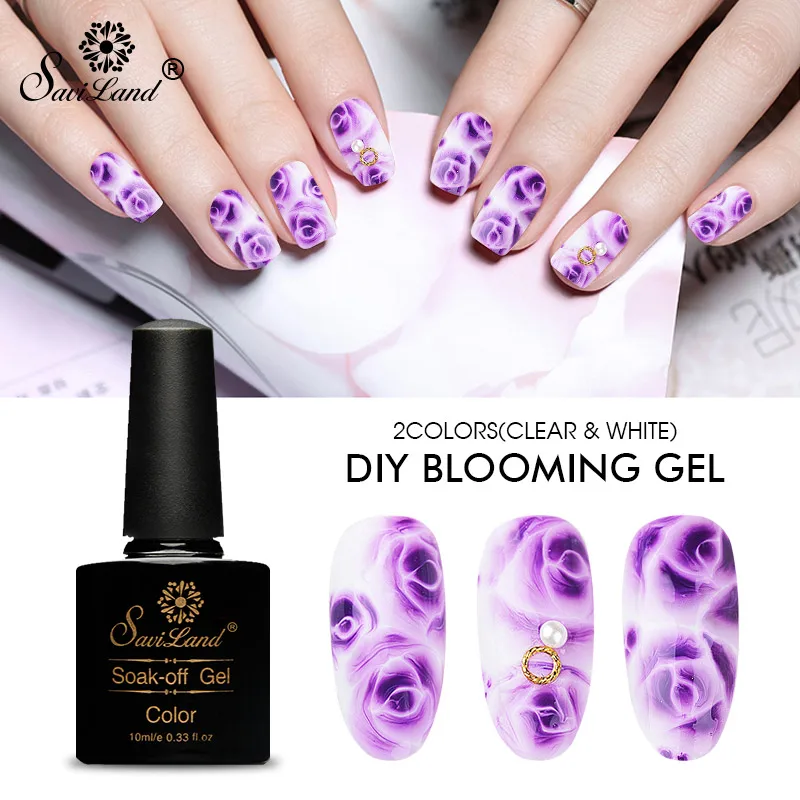 

Saviland 10ML Blossom Nail Gel Nail Art DIY Magic Blooming Effect Flower Gel Polish Soak Off UV Nail Glue Gel Varnish