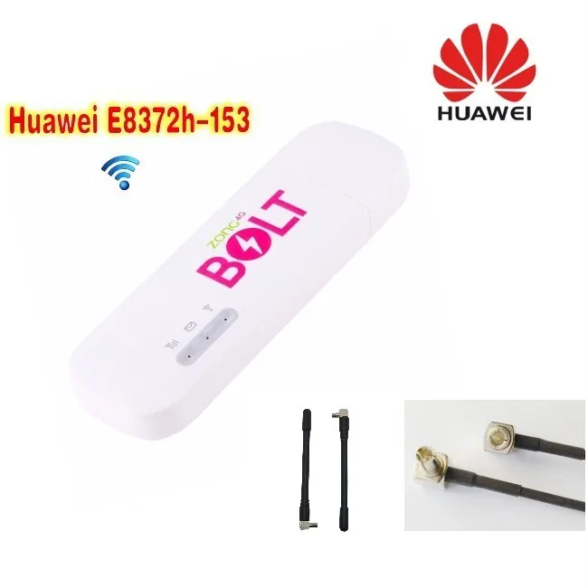 500 шт разблокированный huawei E8372h-153 Cat4 WiFi ключ 3g 4G FDD 150 Мбит/с беспроводной модем с антенной