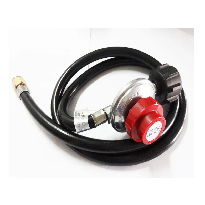 

0-20PSI adjustable gas regulator, Medium Pressure LPG regulator valve with Hose 48" length CSA certified