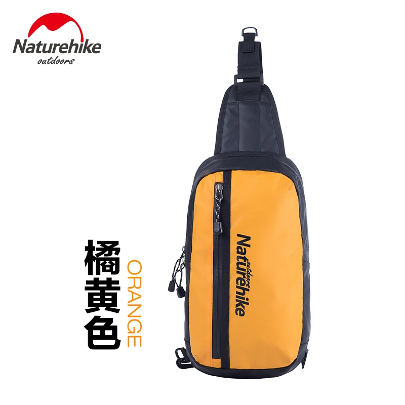 NatureHike мужская сумка-слинг, нагрудная сумка через плечо, несбалансированный спортивный рюкзак, сумка-портфель, сумка для спорта на открытом воздухе, велосипедная сумка, 7 цветов на выбор - Цвет: orange