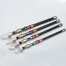 Новинка года 99% карбоновая 3,6 М 2,1 М 2,4 М 2,7 М 3,0 м портативная телескопическая удочка спиннинговая рыбка ручная Рыболовная Снасть морская удочка океан