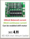 3S 40A литий-ионная батарея зарядное устройство защиты PCB BMS плата с балансом для электродвигателя 11,1 В 12,6 в Lipo сотовый модуль