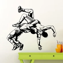 היאבקות לזרוק אמנות תפאורה קיר ויניל מדבקת מדבקות קיר חדר כושר ספורט הבית