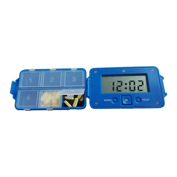 

Newly 6 Grid Intelligent Time Reminder Pill Box Portable Organizer Storage Case