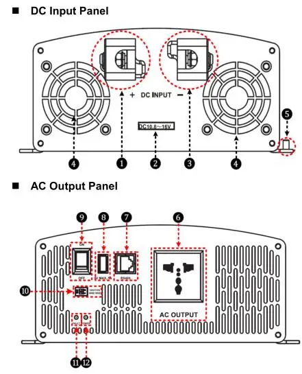Inversor de Onda Fora do Inversor do Laço da Grade Epever Ipower Senoidal Pura 24v 48v Entrada dc 110v 120v 220v 230vac Saída Painel Solar Novo 2000w Inversores solares