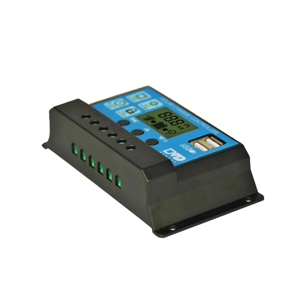 Купить PWM 10/20/30A двойной солнечные панели из кремня Батарея ...