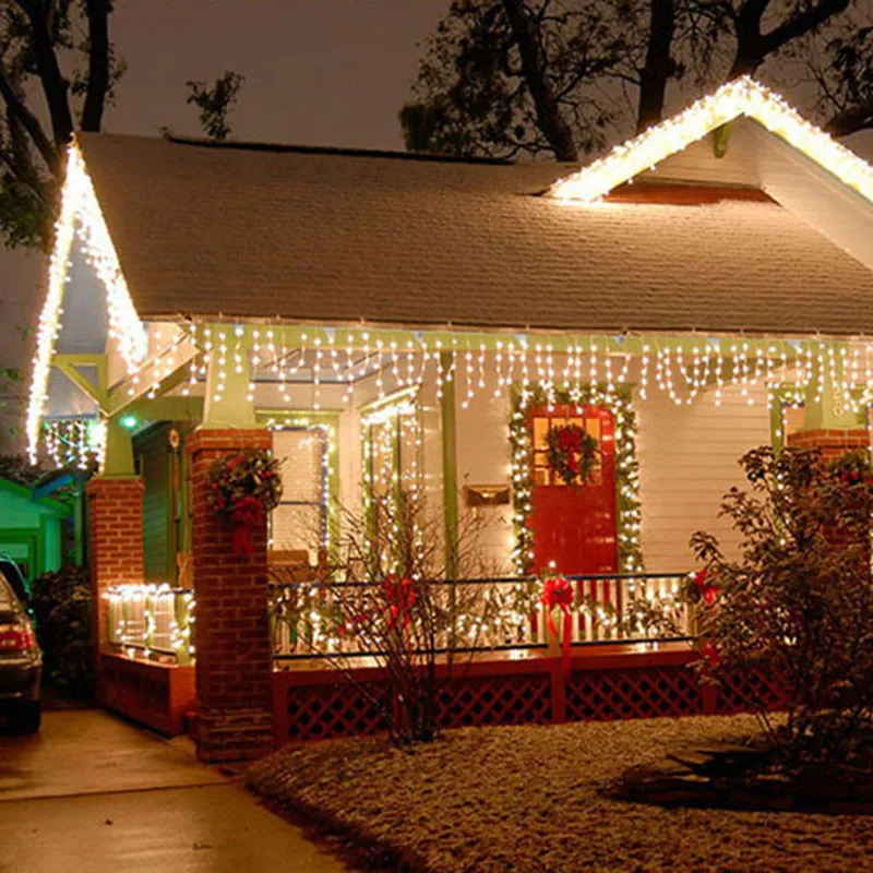 3.5M 96leds LED String Lights Curtain Icicle Garland fairy lamp Christmas Holiday Wedding Party Outdoor Decoration EU/US plug 3.5M 96leds LED String Lights Curtain Icicle Garland fairy lamp Christmas Holiday Wedding Party Outdoor Decoration EU/US plug