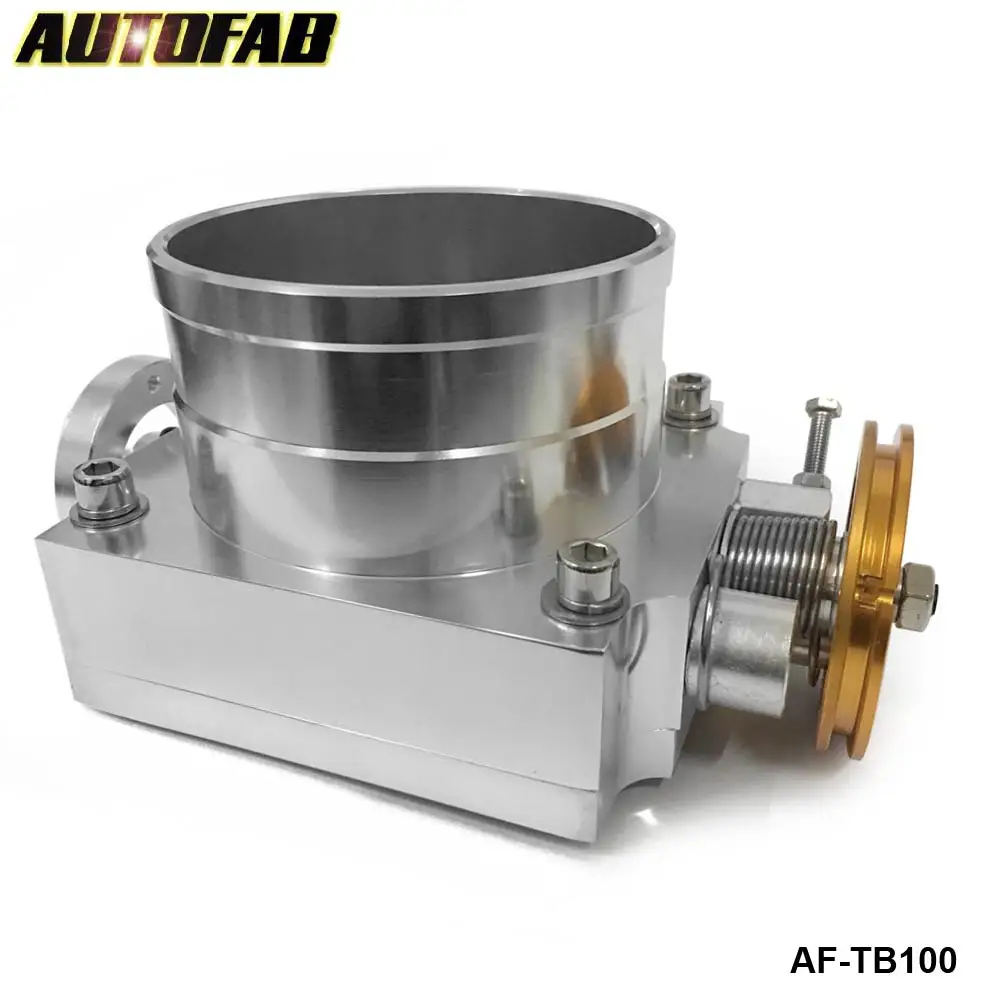 AUTOFAB - Universal Aluminum 100MM CNC Billet Intake Throttle Body Racing AF-TB100