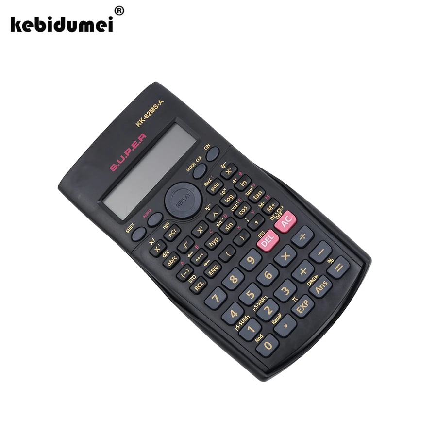 Kebidumei 82MS-A Ручной портативный многофункциональный 2 линии ЖК-дисплей научный калькулятор Счетчик Счетчика Счетная машина