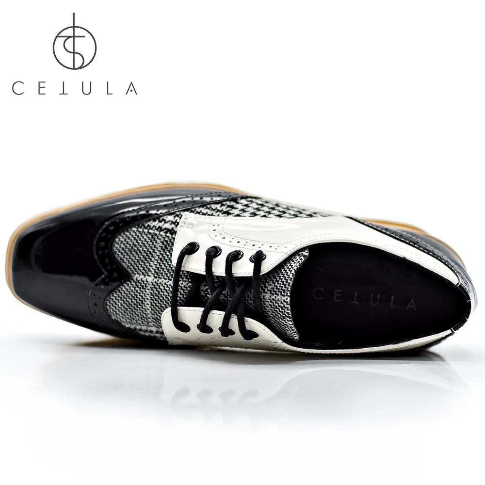 Lacets Main Cetula Chaussures Swallow Brevet Black Talons Oxford Texture Bois forme 2019 Hauts Classique Fabriqués Grille La Derbies Ft Jazz Femmes Plate À 6ArrwIqY