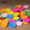 SHINE Wooden Sewing Buttons Scrapbooking Round Colorful Mixed Two Holes 15mm Dia. 50 PCs Costura Botones bottoni botoes ► Photo 2/3