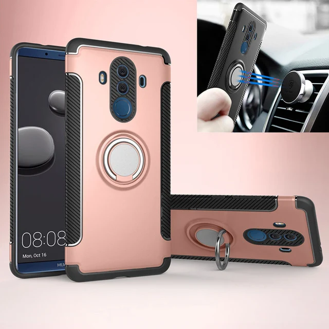 Case For Huawei Mate 10 Lite Luxury Shockproof Metal Ring Combo Phone Cover Pro Hybrid Armor Coque | Мобильные телефоны и