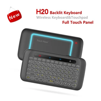 

H20 2.4G Mini Wireless Keyboard IR Learning Backlight AirMouse with Full Touchpad RemoteControl forAM6 Android Box T5 Windows PC