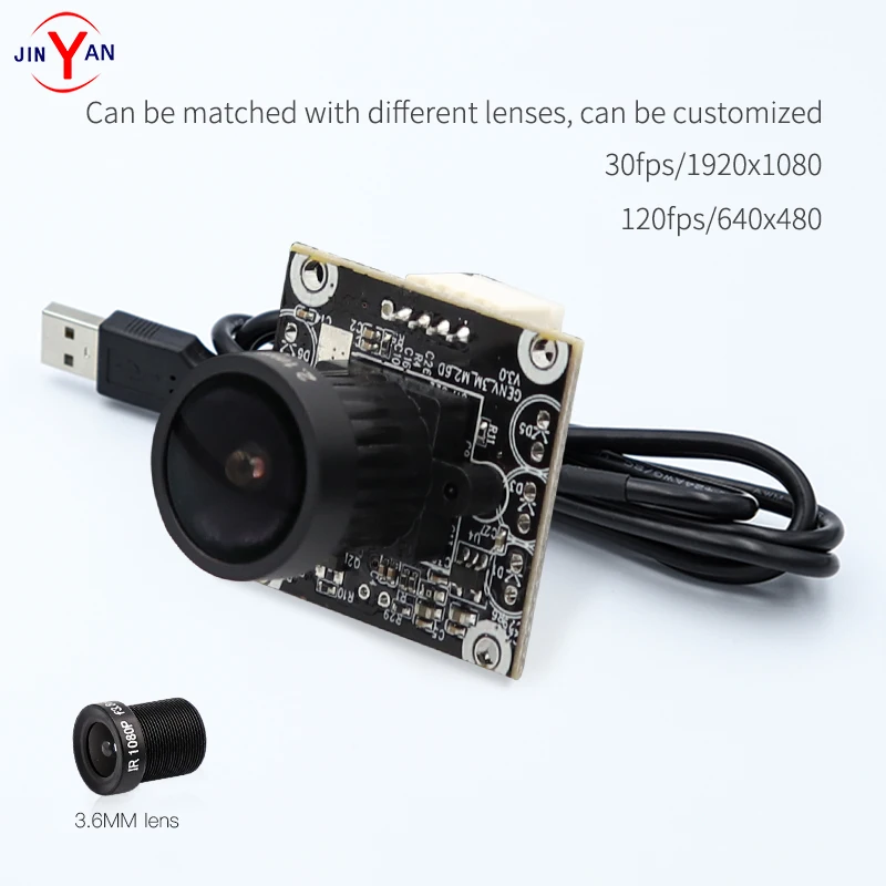 2MP высокоскоростная 2 мегапиксельная 1080P Cmos OV2710 120fps мини веб камера ip uvc usb HDR 170