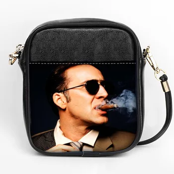 

Custom Nicolas Cage Sling Bag Women Sling Shoulder Bag Leather Girls Party Bag DIY Sling Bag