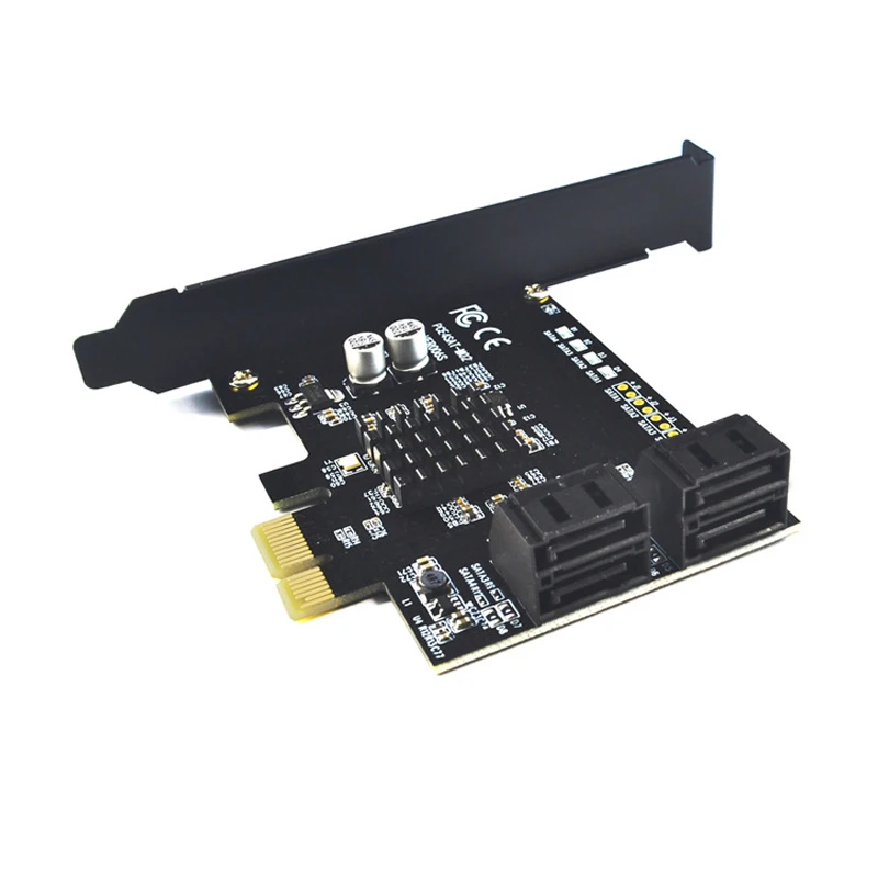 Новинка Marvell 88SE9215 4 порта SATA 6G PCI Express Riser Card e к III 3 0 конвертер SATA3.0 HDD SSD IPFS для BTC