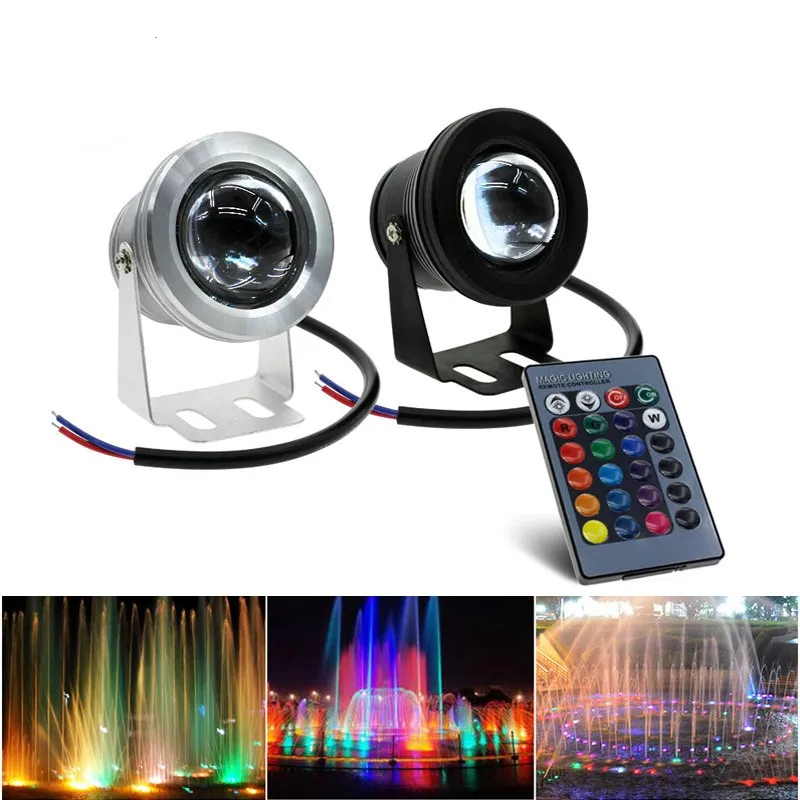 10 W Sualt RGB Led k 1000LM Su Ge irmez IP65 Uzaktan Kumanda ile Led 