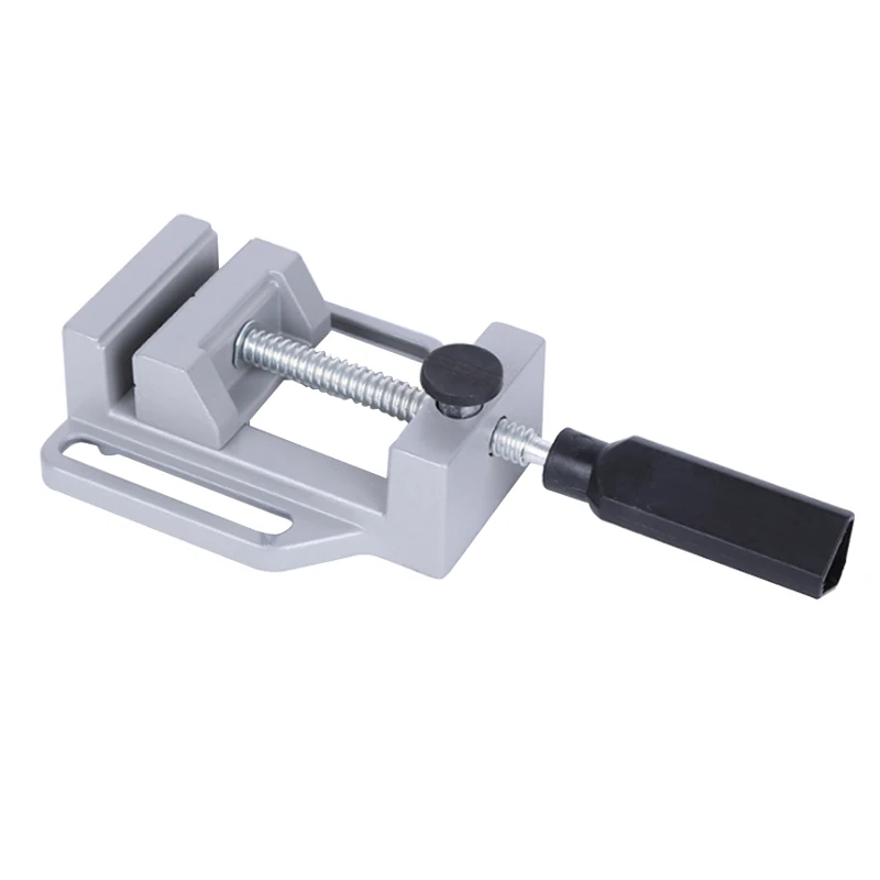 

Quick Tongs Aluminum Alloy Flat Vise For Electric Drill Stand 70mm Tongs Mini Home Use Flat Tongs Bench Vise