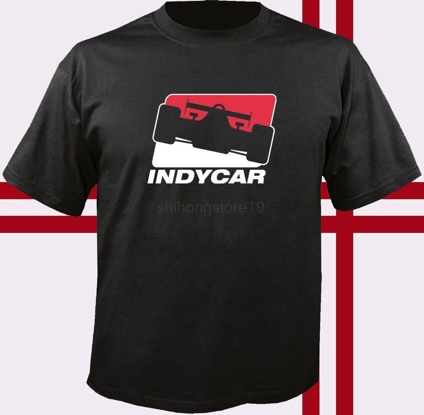 Футболка с логотипом INDY CAR Racinger, футболка с принтом, летняя мужская футболка, брендовая одежда, лето 2019, хит продаж, 100% хлопок
