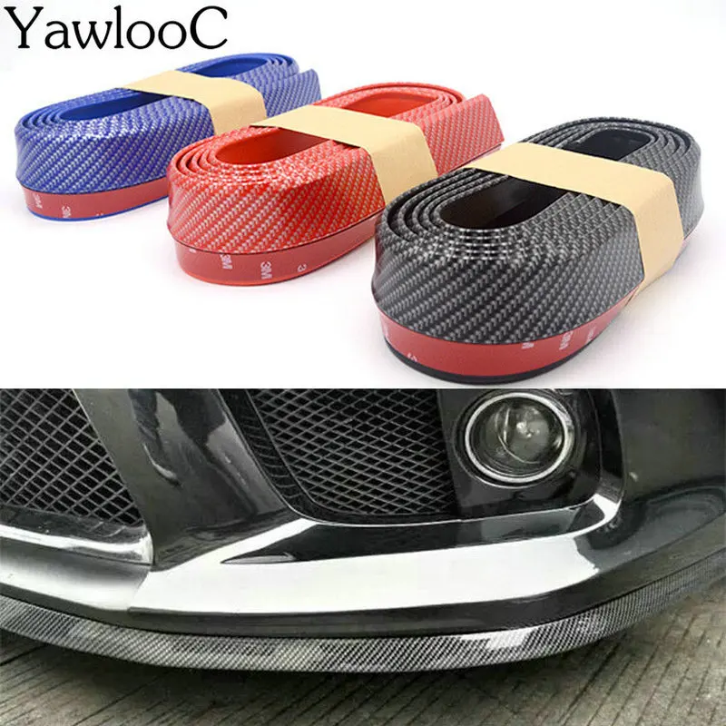 Car Styling 250cm*5.5cm PVC Universal Car Front Rubber Bumper Lip