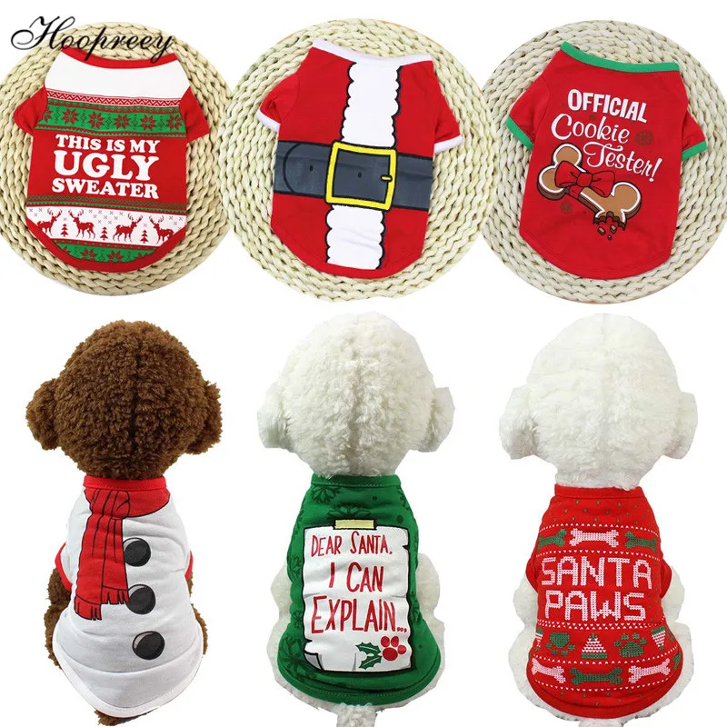 

Christmas Dog T-shirts Costume Variety of Items Available Spring Summer Sweatshirts Classical Patterns Print Cat Vest Clothes 15