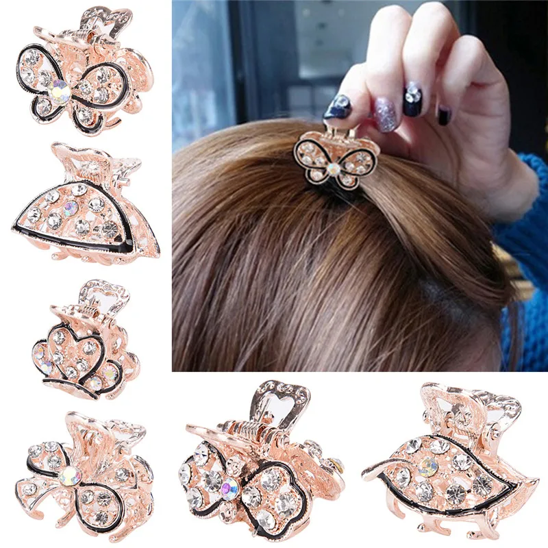 Crystal Mini Butterfly Headwear Claw Rhinestone Hair Clip Clamp Hairpin Flower Clamps Hair Clips Decor Hair Pin Claw Women Girl Crystal Mini Butterfly Headwear Claw Rhinestone Hair Clip Clamp Hairpin Flower Clamps Hair Clips Decor Hair Pin Claw Women Girl
