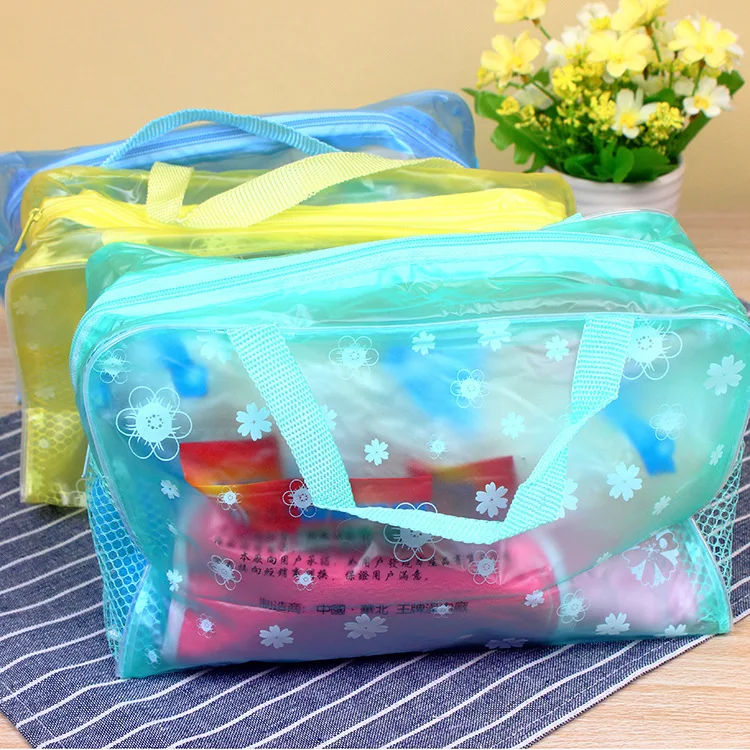 Women Swimming Bag Waterproof Handbags Transparent PVC Plastic Pool Beach Makeup Organizer Toiletry Storage PVC Bag