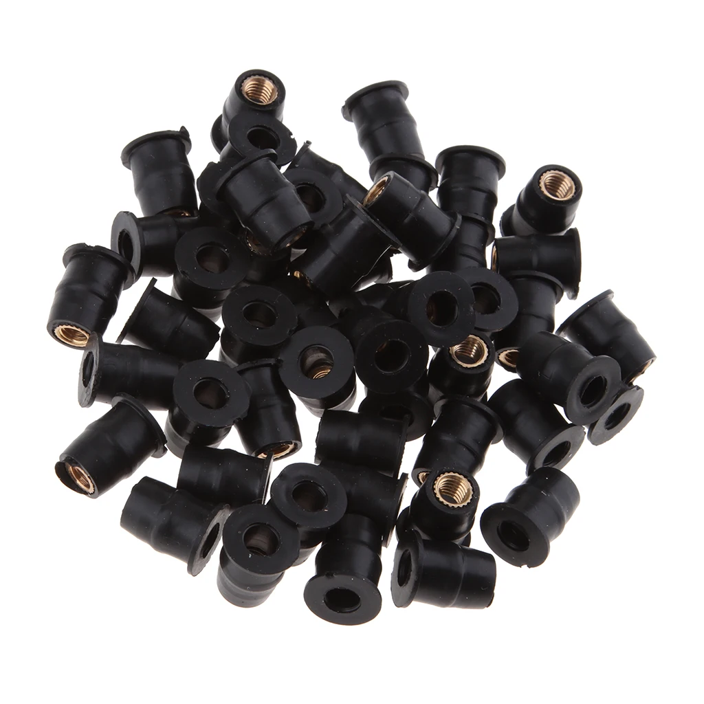 

50 x Motorcycles Windshield Windscreen Bolts Kit Rubber Well Nuts M5 Motorcycle Windscreen Rubber Well Nuts