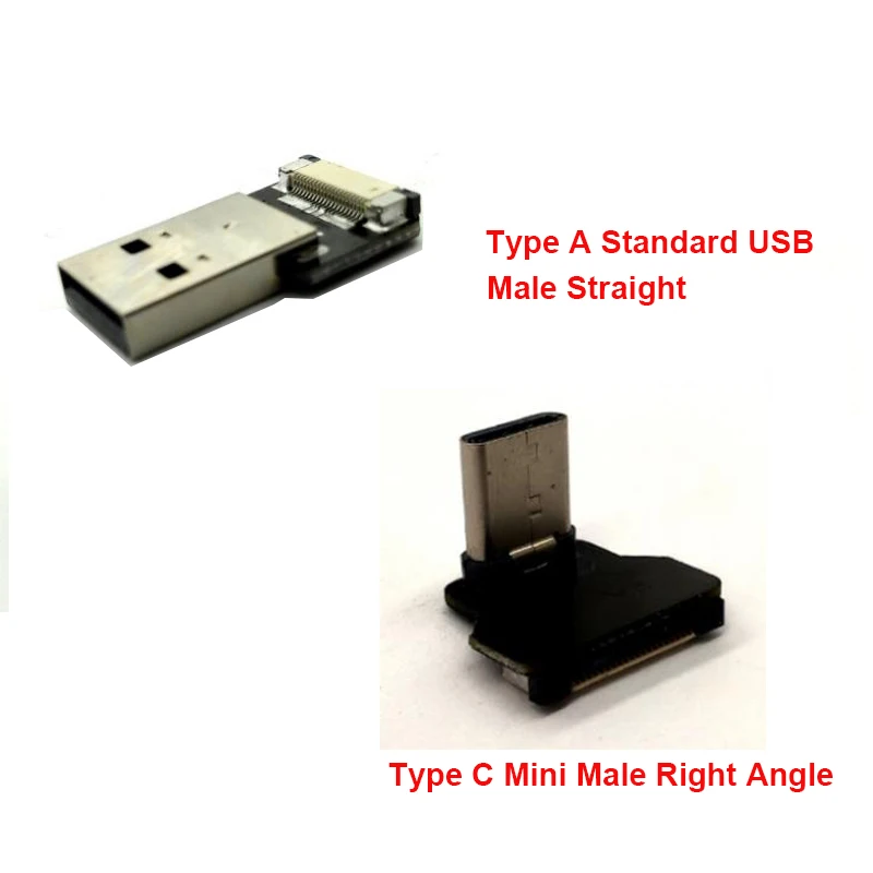 5 см до 80 см FPV USB FFC супер мягкий Сверхтонкий плоский FPC AV ленточный кабель USB мужской тип C прямой угол для типа A