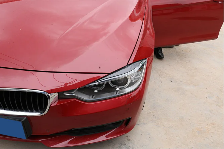 2 шт. Реальные углеродного волокна для BMW 3 4 серии F30 F32 F33 F36 2013-2019 передние противотуманные лампа полосы век отделка автомобильные аксессуары