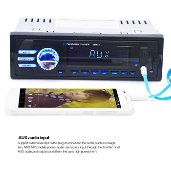 

Car Radio Player Single Ingot AUX-IN MP3 FM/USB/1 Din/remote control Card Remote Controller 12V BT Multifunction BT+ Microphone.