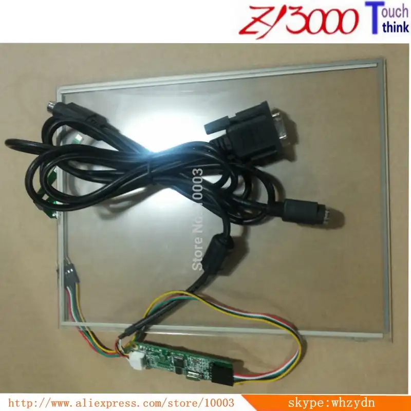 Новинка, 5 шт./лот Rs232 серийный Управление 12,1 дюймов 260*200 RS232 Сенсорный экран Панель 4 проводной сенсорный экран - изображение