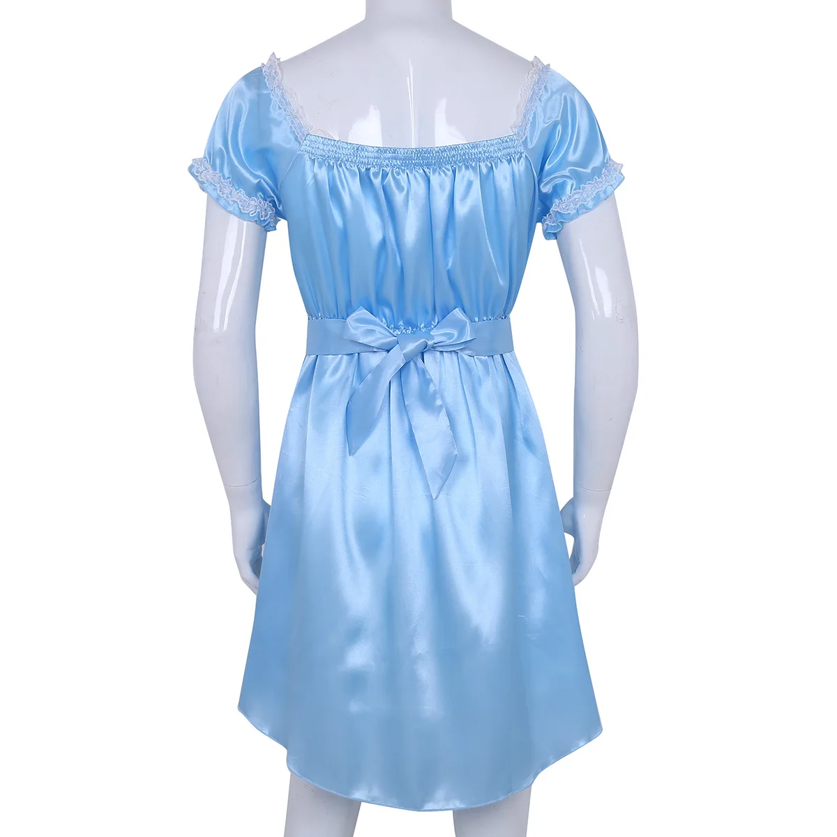 IEFiEL мужское сексуальное нижнее белье платье костюм Babydoll блестящий Crossdress мужской