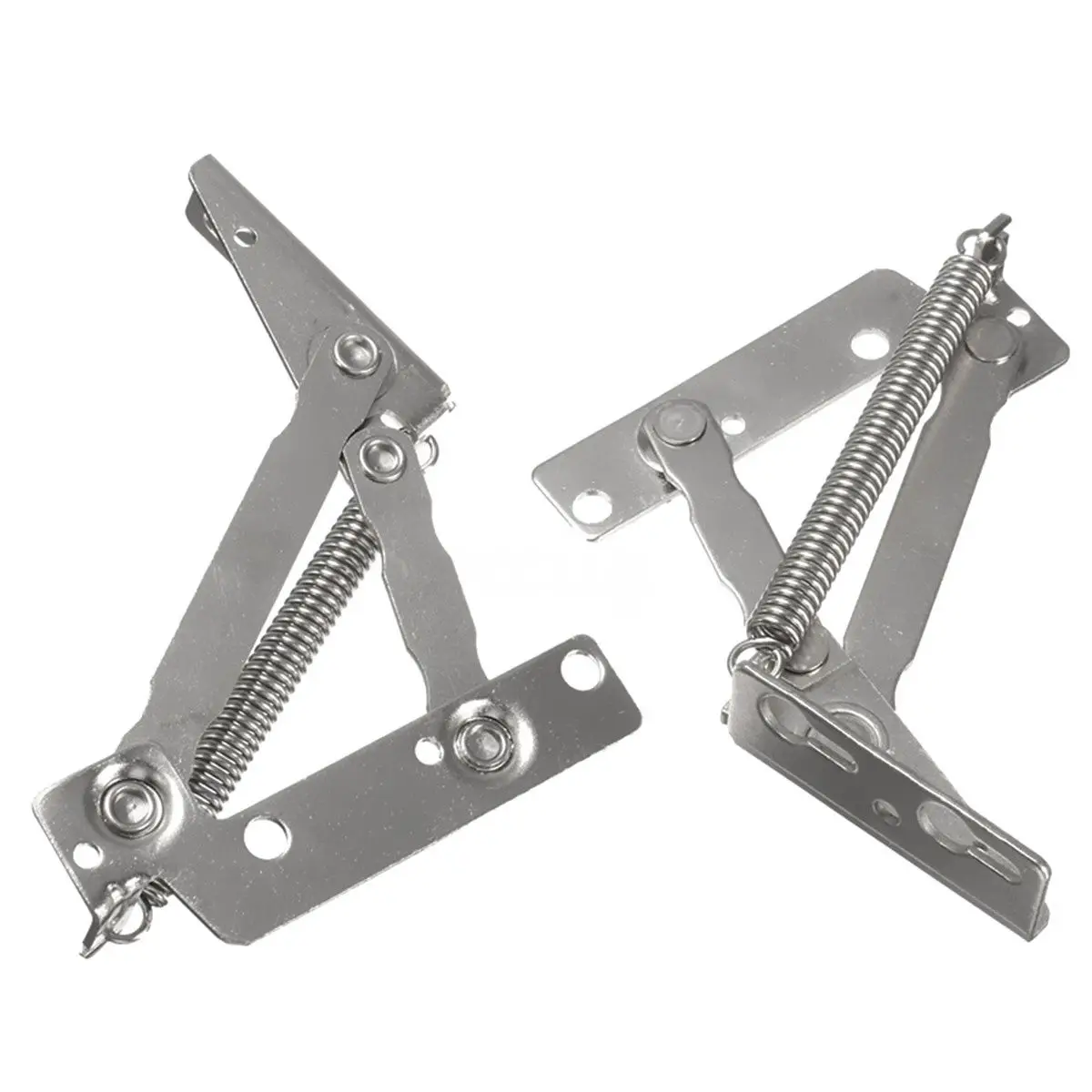2x 80 degree Sprung Hinges Cabinet Door Lift Up Stay Flap Top Support Cupboard Kitchen