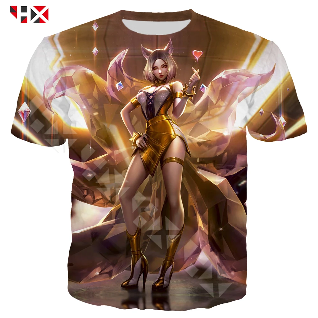

HX 3D Print T Shirt Men/Women League of Legends Ahri KDA Prestige Edition LoL Sweatshirt/Hoodie Streetwear T Shirt Tops A723