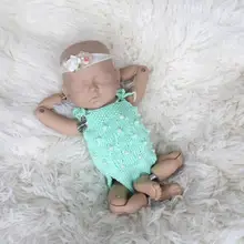 Фото prop Ползунки для новорожденных мальчиков трикотажные мягкие детские штаны для фотографий новорожденных крючком Детские жемчужные Ползунки Детские боди Prop