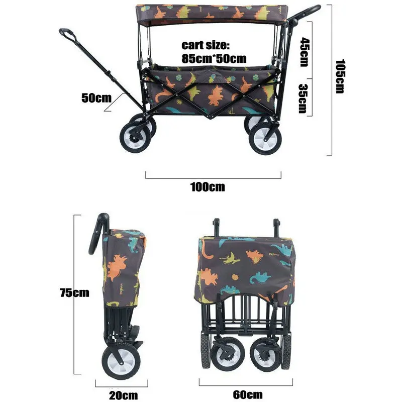 Acik Plaj Romork Genislik 10cm Lastik Tekerlek Katlanabilir Cocuklar Vagon Tasinabilir Ikizler Arabasi Var Cati Aliexpress Mother Kids